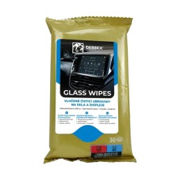 Moistened cleaning wipes for glasses and displays