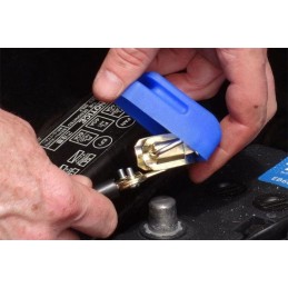 Car battery clamps - quick-release - pair + and -