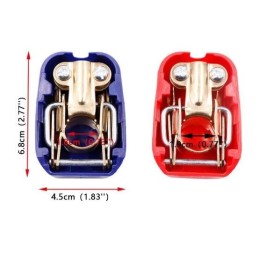 Car battery clamps - quick-release - pair + and -