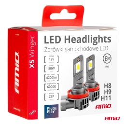 2pcs LED bulb H8/H9/H11 12V 4200 lm X5