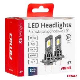 2 pcs LED bulb H7 12V 3580 lm X5