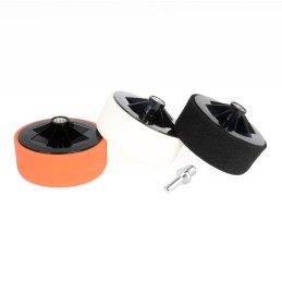 Polishing wheel set with adapter 3 x 125mm + M14