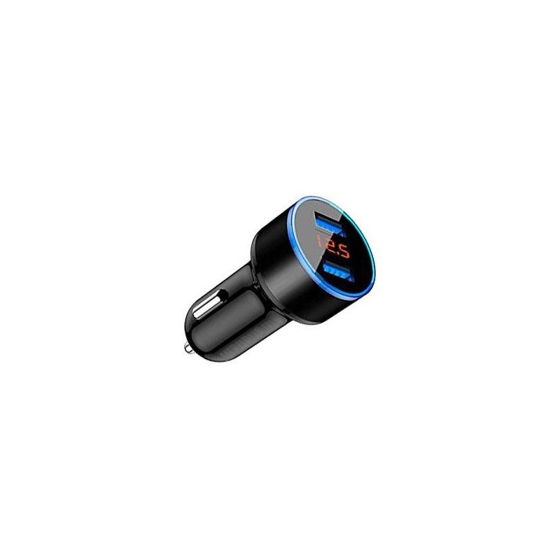 CL charger USB 12V/5V with voltmeter, 2x USB 2.1A