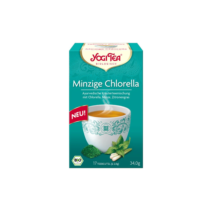 Yogi Tea Minty Chlorella – portioned Ayurvedic herbal tea BIO 17 × 1.95 g Yogi Tea Minty Chlorella – portioned Ayurvedic herbal tea BIO 17 × 1.95 g