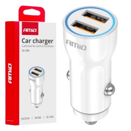 CL car charger 2xUSB-A 20W 12/24V