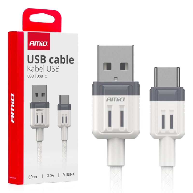 Cable USB to USB-C 3A 100cm FullLINK Cable USB to USB-C 3A 100cm FullLINK