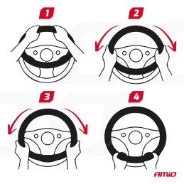 Steering wheel cover gray (37-39cm)