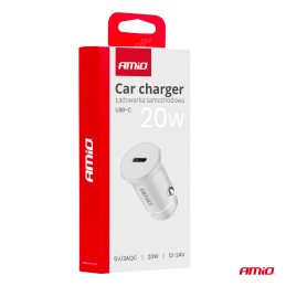 Car charger USB-C 20W 12/24V