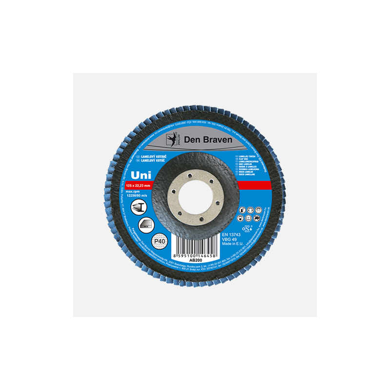 UNI lamellar disc - 125×22 P80