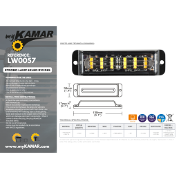 Warning light LED orange predator 6*5W