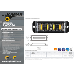 Warning light LED orange predator 4xLED
