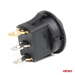 Round rocker switch with red backlight