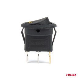 Round rocker switch with yellow backlight