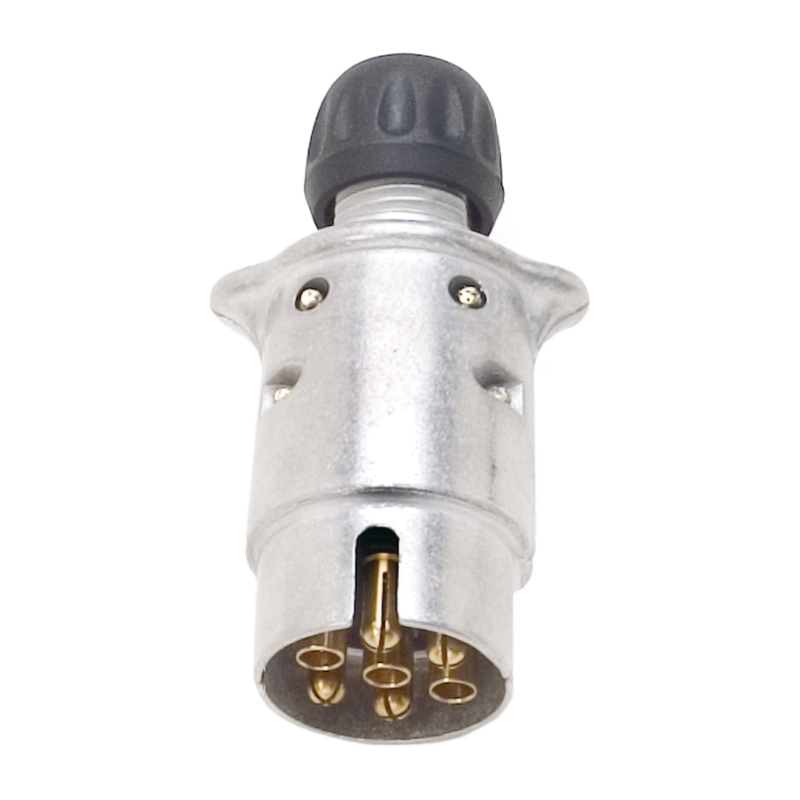 plug-plug 12V 7P aluminum. JAEGER contact 6.3 plug-plug 12V 7P aluminum. JAEGER contact 6.3