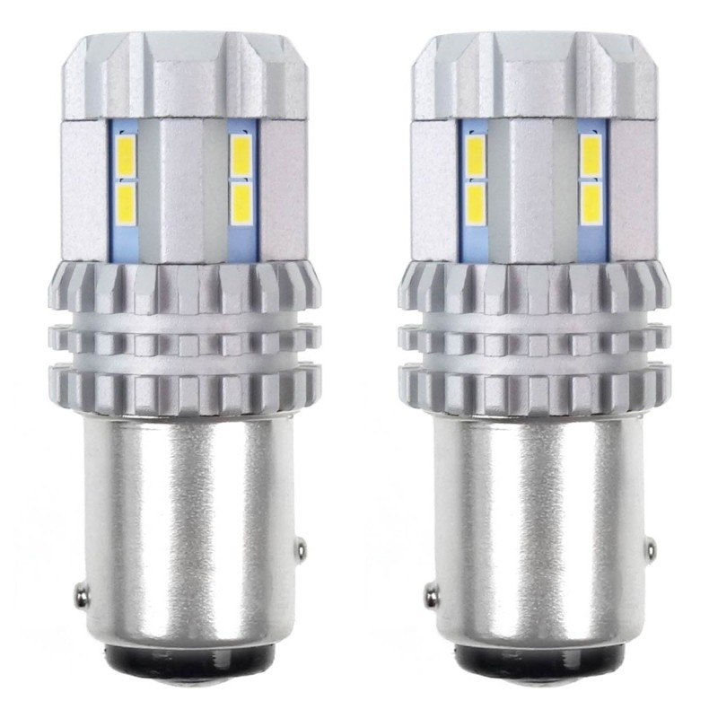 2pcs LED 12V/24V P21/5W BAY15D clear CANBUS 2pcs LED 12V/24V P21/5W BAY15D clear CANBUS