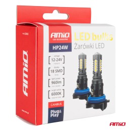 2pcs LED bulb 12-24V HP24W clear 18SMD 3030 2pcs LED bulb 12-24V HP24W clear 18SMD 3030