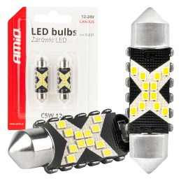 2pcs Festoon LED bulb 12/24V SV41mm clear CANBUS
