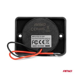 Waterproof charger 2xUSB 12/24V with backlight
