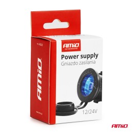 Waterproof socket 12/24V with backlight