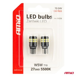 2pcs LED 12V/24V 5W W2.1x9.5d clear CANBUS 2pcs LED 12V/24V 5W W2.1x9.5d clear CANBUS