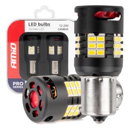 2pcs LED 12V/24V 21W BA15s clear CANBUS
