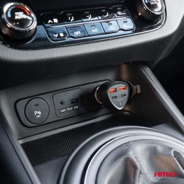 Car charger 50W 2xUSB-A + 2xUSB-C