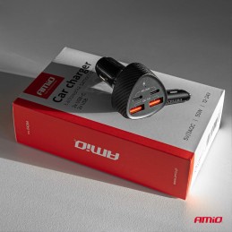 Car charger 50W 2xUSB-A + 2xUSB-C