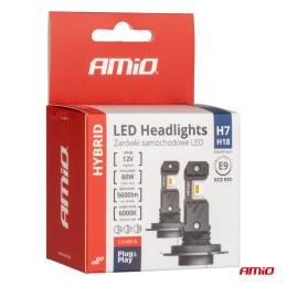 2 pcs LED bulb H7/H18 12V 2800 lm HYBRID
