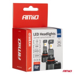 2 pcs LED bulb HIR2 9012 12V 2800 lm HYBRID