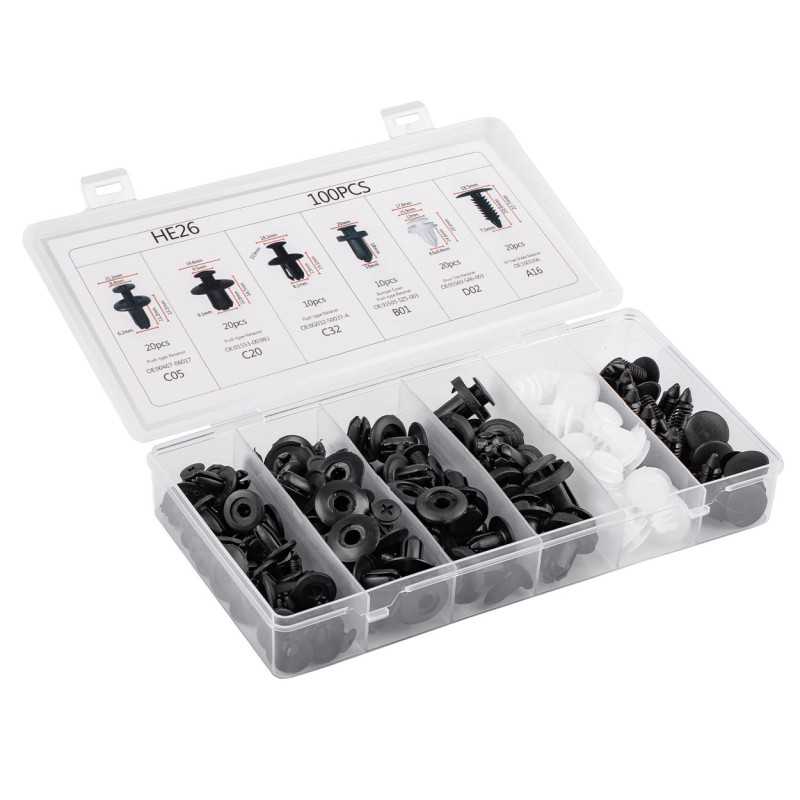 Set of car upholstery clips 100 pcs