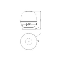 magnetic LED beacon 10x LED 28W 12/24V rechargeable