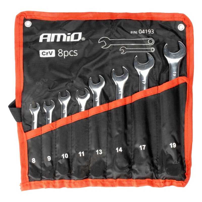 Set of 8-19 mm open-end wrenches 8 pcs