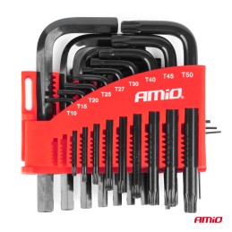 Allen keys hex and torx from CRV steel, black 22 pcs