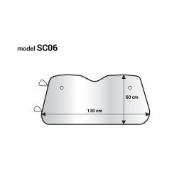Silver windshield screen - 130x60 cm