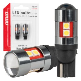 2pcs LED 12V/24V 5W W2.1x9.5d clear CANBUS