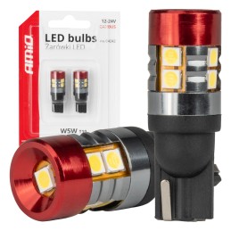 2pcs LED 12V/24V 5W W2.1x9.5d clear CANBUS
