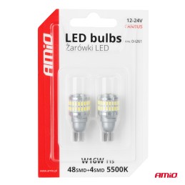 2pcs LED 12V/24V 16WW 2.1x9.5d clear CANBUS