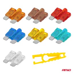 Set of car fuses with LED diode 10 pcs.
