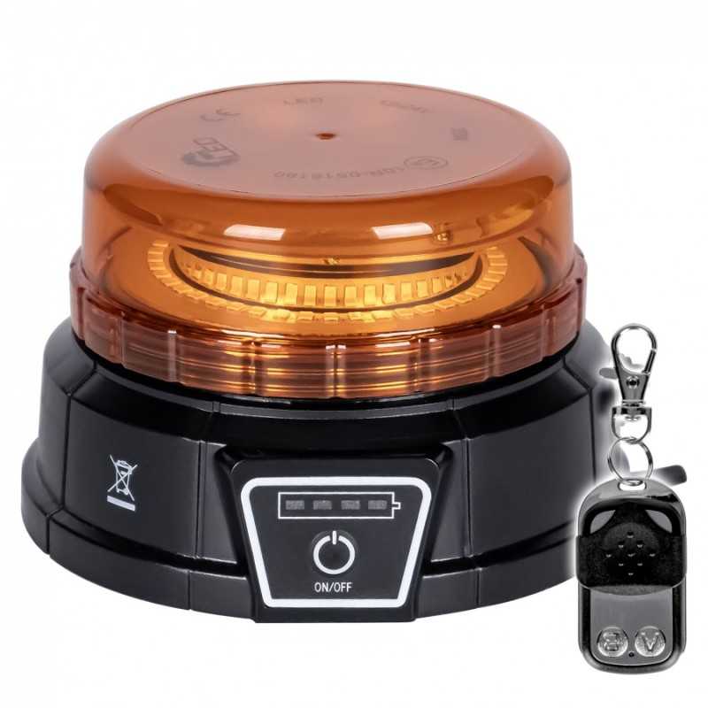 LED magnetic beacon with remote control 12/24V
