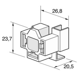 socket for H4 bulb white without connectors