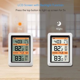 Wireless thermometer IN/OUT + clock with alarm clock