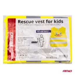 Reflective vest for children, yellow