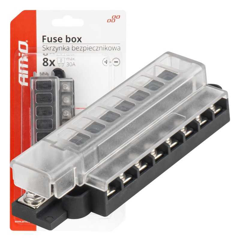 Screw fuse box holder for 8x fuses Screw fuse box holder for 8x fuses