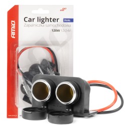Double hermetic cigarette lighter socket 12/24V