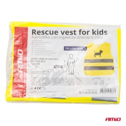Children&#39;s yellow warning vest DOG