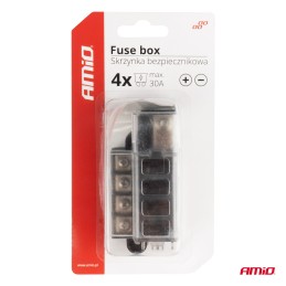 Screw fuse box holder for 4x fuses