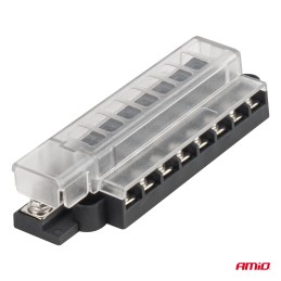 Screw fuse box holder for 8x fuses