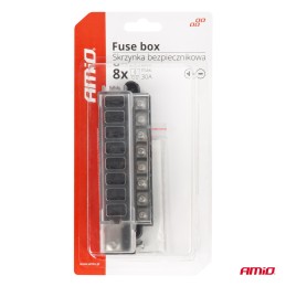 Screw fuse box holder for 8x fuses