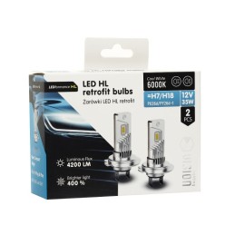 2pcs LED bulb H7/H18 12V 35W 4200LM VISION