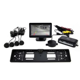 Parking assistant 4 sensors black 4.3 `with camera
